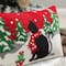 Glitzhome&#xAE; Hooked Christmas Cat Pillow